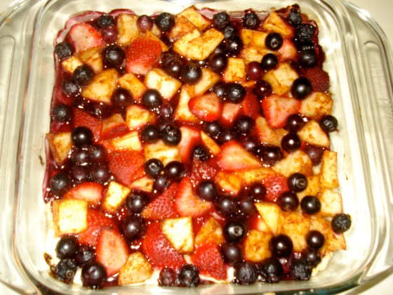 patriotic fruit cobbler