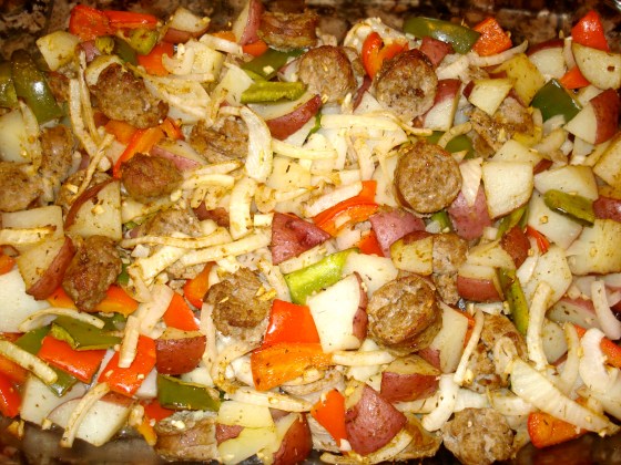 sausage potato veggie bake