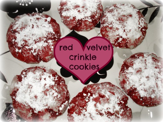 red velvet crinkle cookies