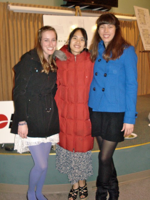 with friends at reading