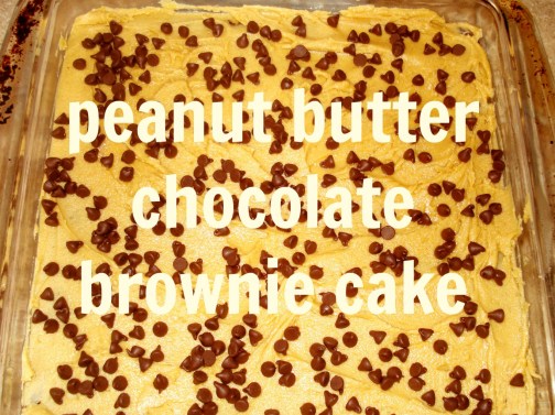 pb brownie cake