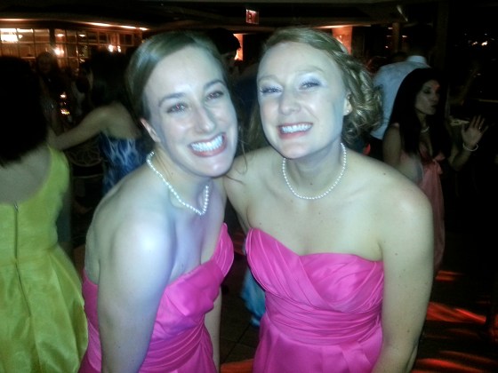 On the dance floor at Amanda's wedding this past summer...