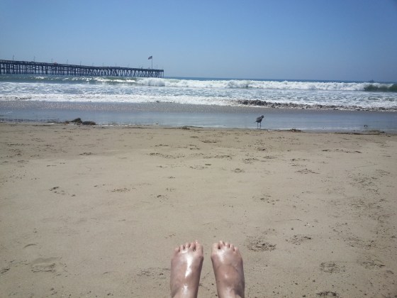my feet and sand