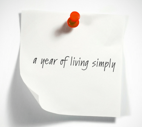 year of living simply