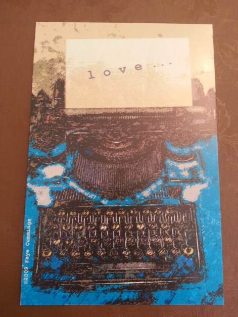 typewriter card
