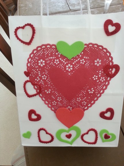 decorated heart bag