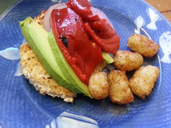 greek burgers openfaced