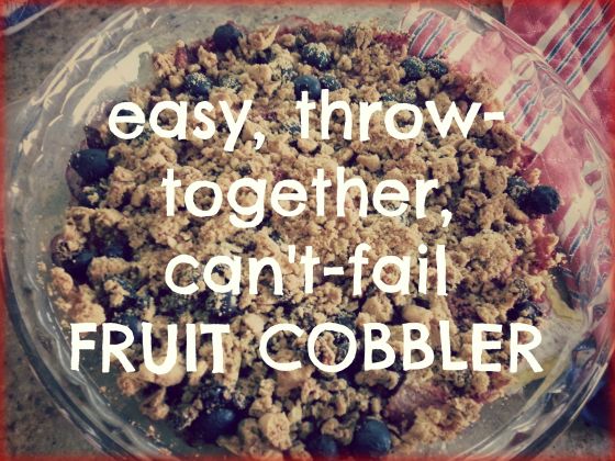 cant fail fruit cobbler