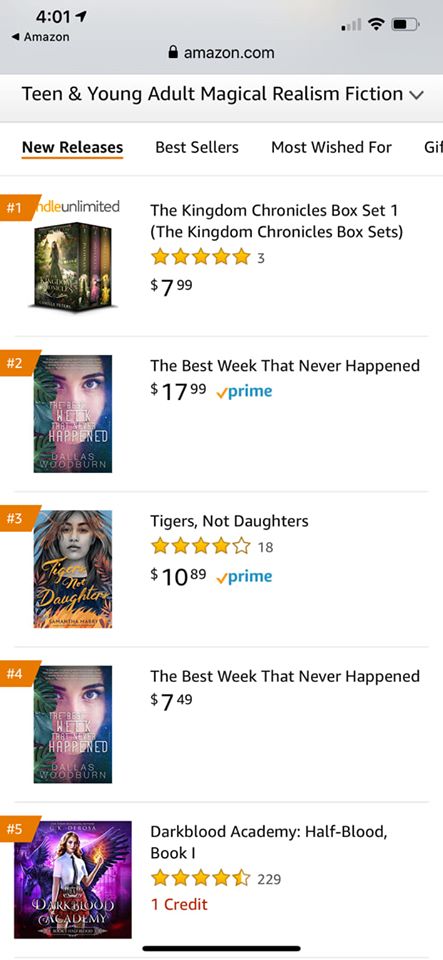 best week amazon rankings